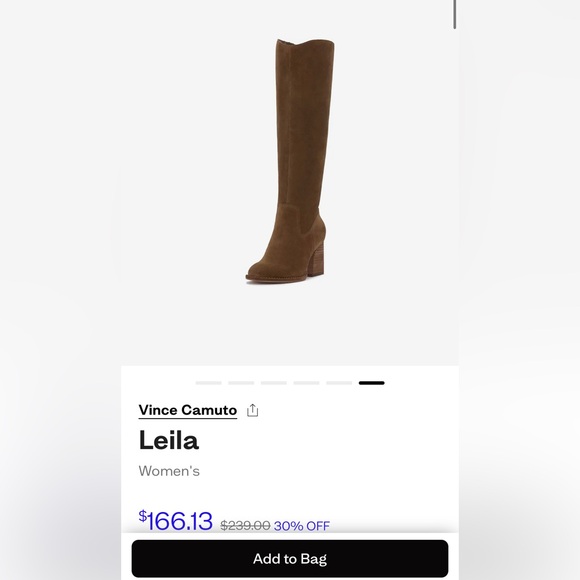 Vince Camuto Women's Leila Knee High Boot Brown - Picture 6 of 12